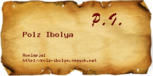 Polz Ibolya névjegykártya
